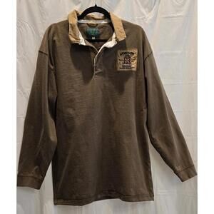 Jameson Irish Whiskey Longsleeve Polo Rugby Shirt Mens 3X